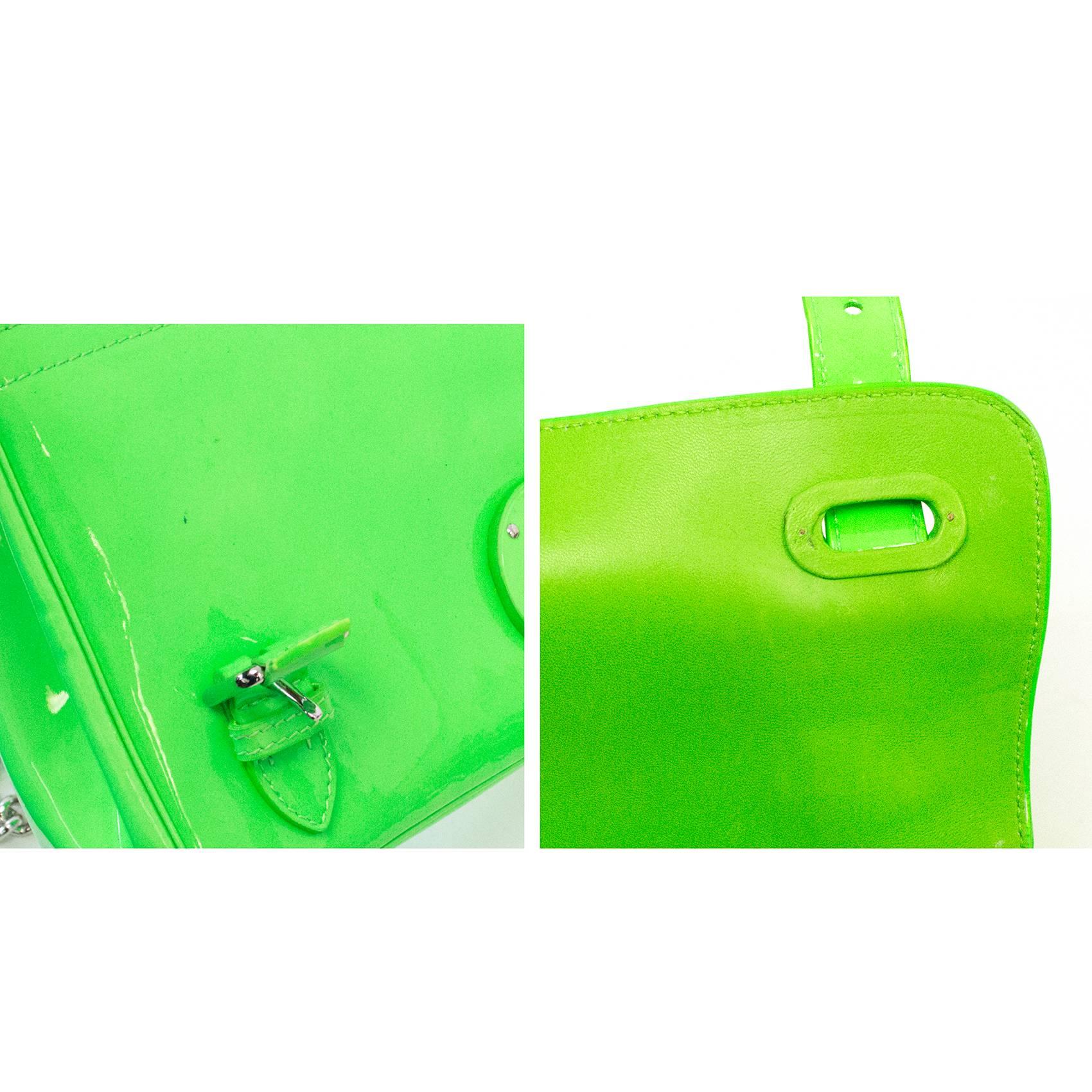 Ralph Lauren 'Ricky' Neon Green Shoulder Bag  For Sale 3