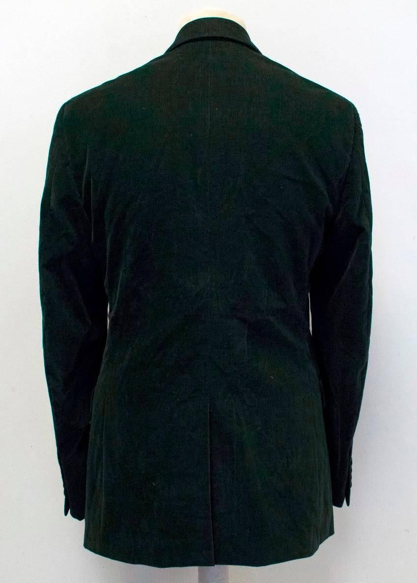 Prada Dark Green Corduroy Suit For Sale 1