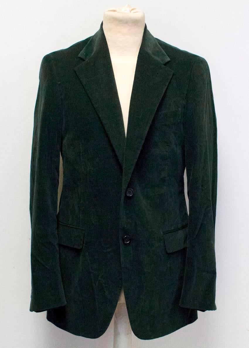 Prada Dark Green Corduroy Suit For Sale 3