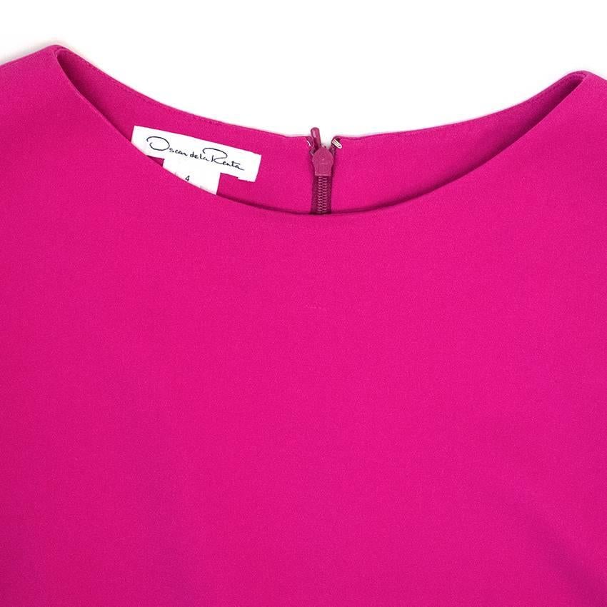 oscar de la renta hot pink dress