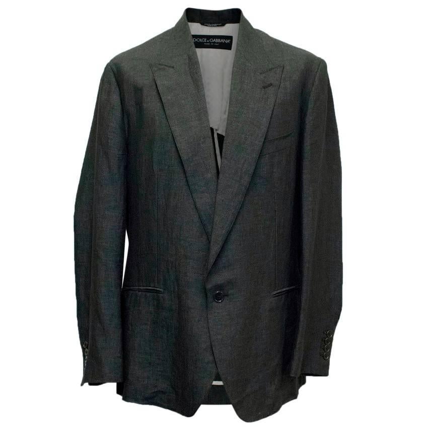 Dolce & Gabbana Grey Linen Jacket	 For Sale