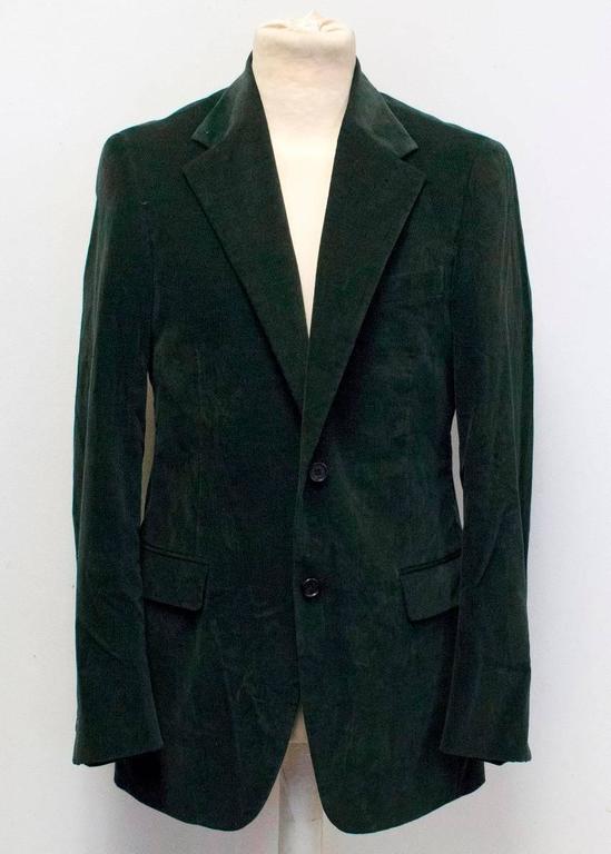 Prada Dark Green Corduroy Suit For Sale at 1stDibs | corduroy suit ...
