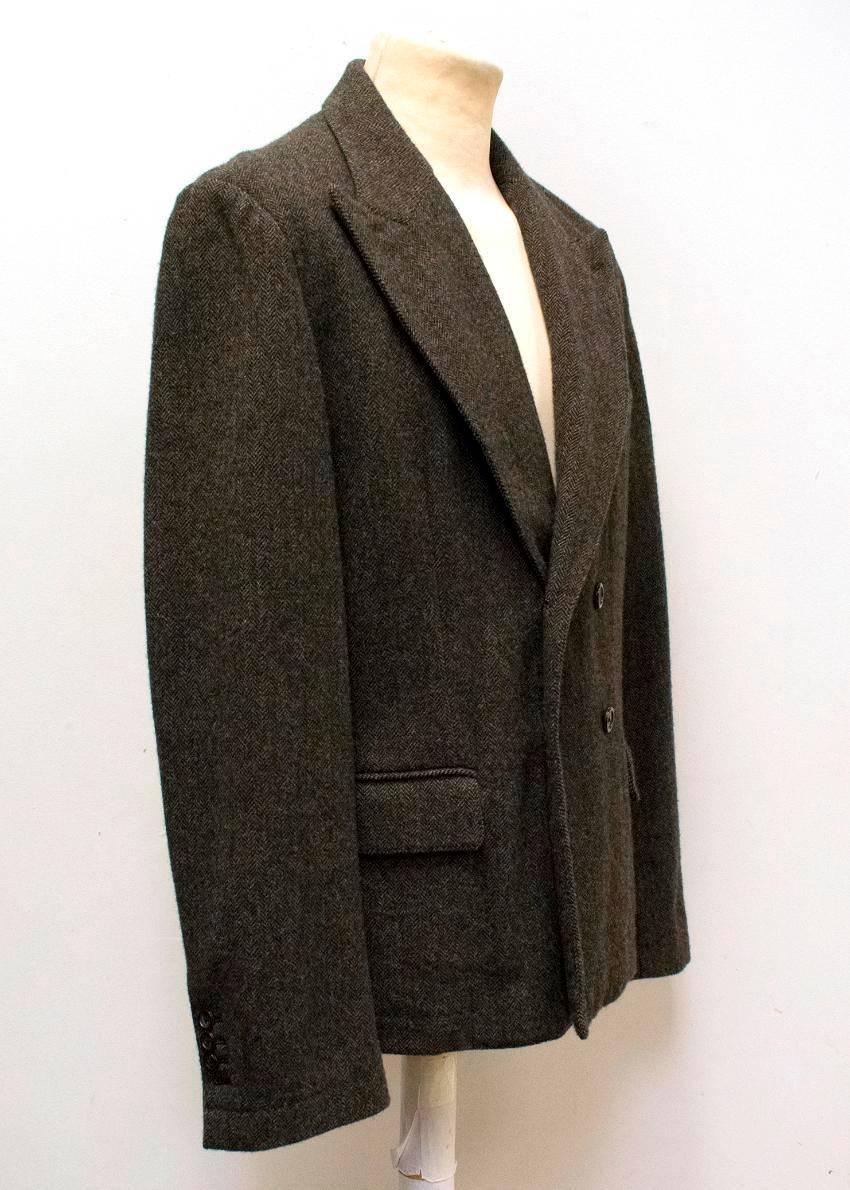 Dolce & Gabbana Mens Brown Wool Blazer In New Condition For Sale In London, GB