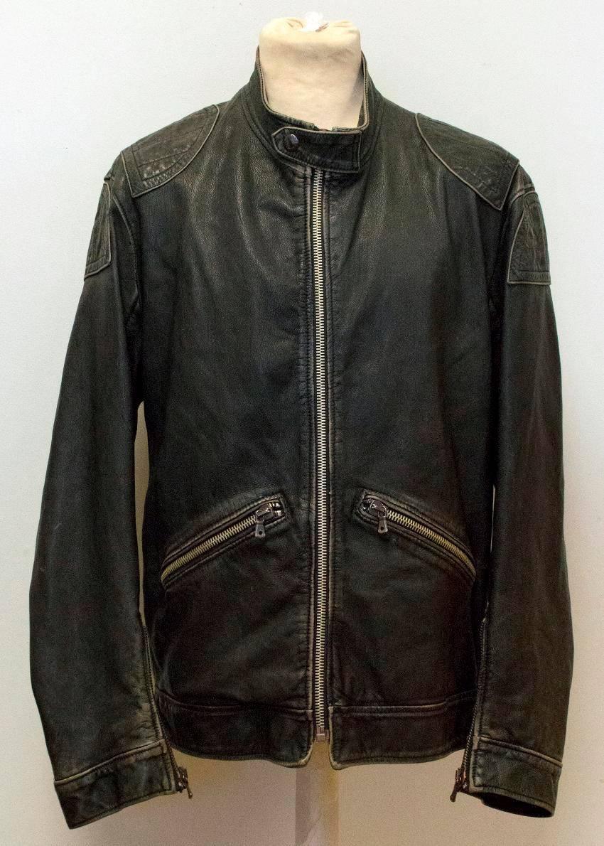 distressed bomber jacket