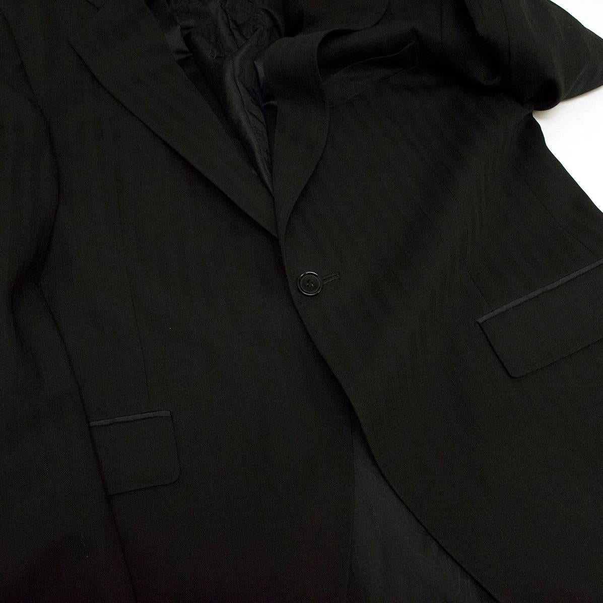  Dolce & Gabbana Black Striped Single-Buttoned Blazer For Sale 3