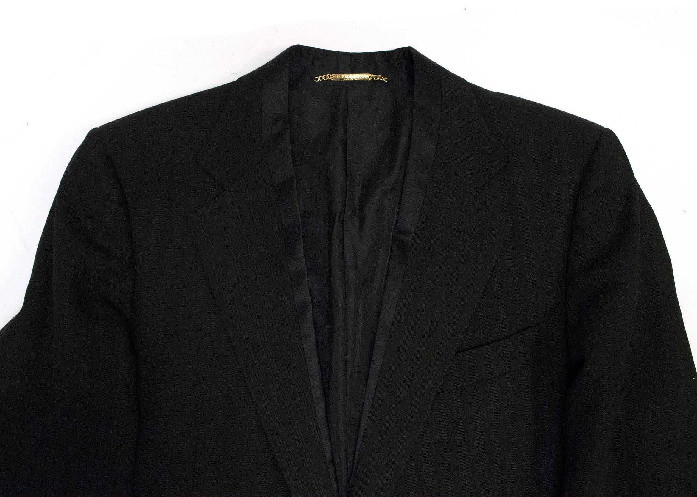 Men's  Dolce & Gabbana Black Striped Single-Buttoned Blazer For Sale
