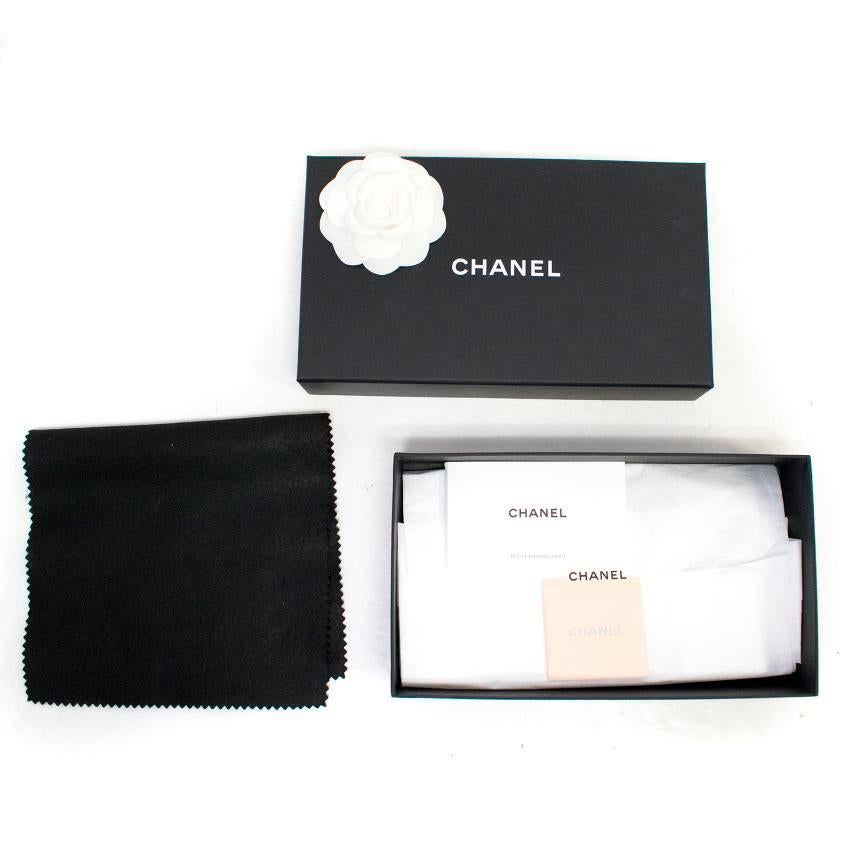Chanel 'Double Wallet' Black Leather & Gold Hardware  For Sale 6