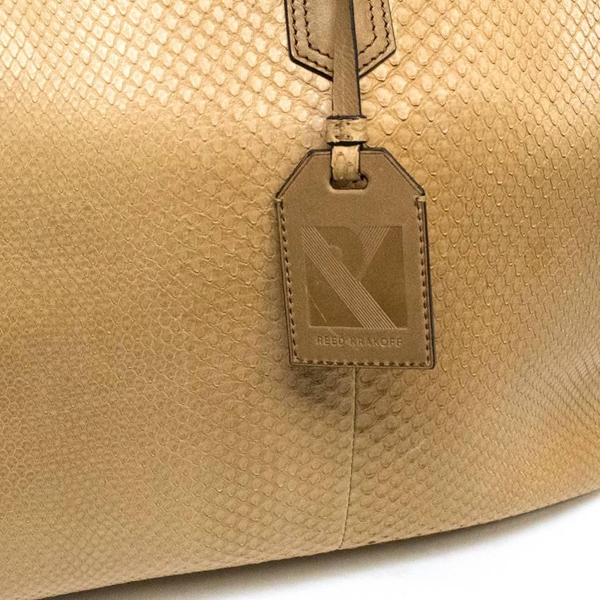 Reed Krakoff Python and Leather Tote For Sale 2