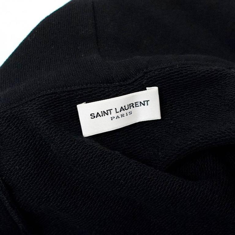 Saint Laurent Black Hoodie For Sale at 1stDibs
