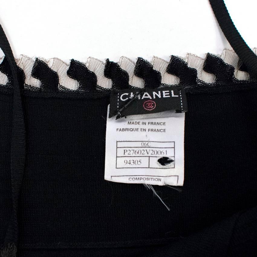 Chanel Black Pleated Strappy Ankle Length Dress For Sale 1