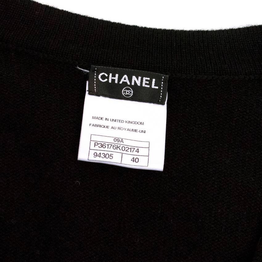 Women's  Chanel Long Cashmere Cardigan with Logo Buttons