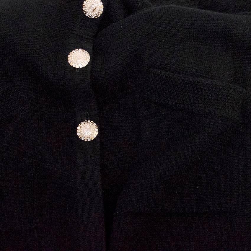 Chanel Long Cashmere Cardigan with Logo Buttons 4