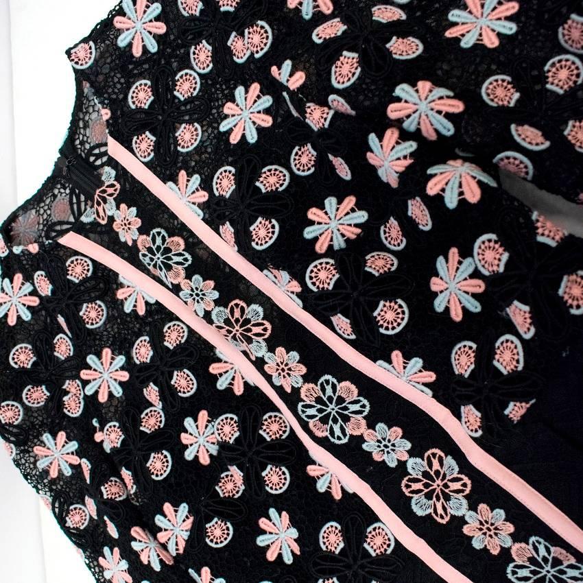  Elie Saab Floral Crochet Couture Dress For Sale 2