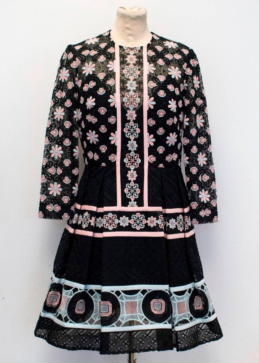  Elie Saab Floral Crochet Couture Dress For Sale 5