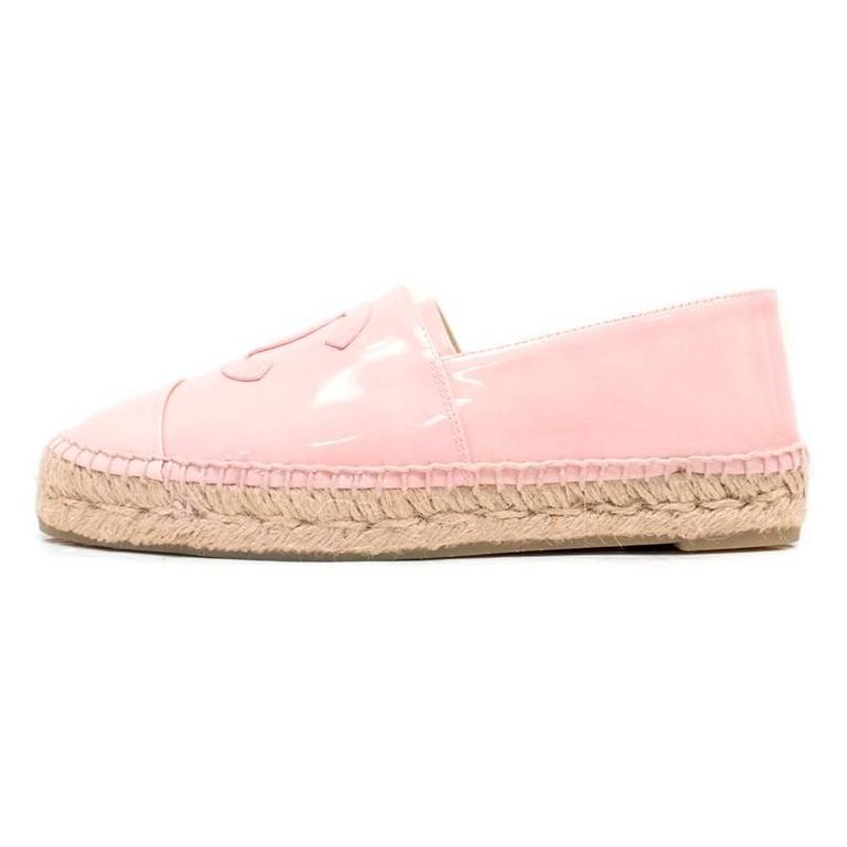 Chanel Pink Patent Espadrilles For Sale at 1stDibs | chanel pink ...