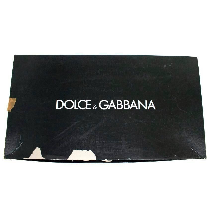 Dolce and Gabbana Crocodile Embossed Black Boots For Sale 1