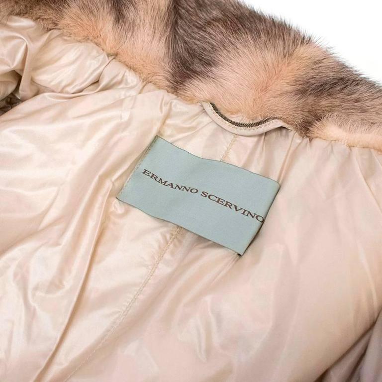 Veste Trench Ermanno Scervino Beige Sable - Taille IT44 (S/M), Daim Frangé, Occasion TB