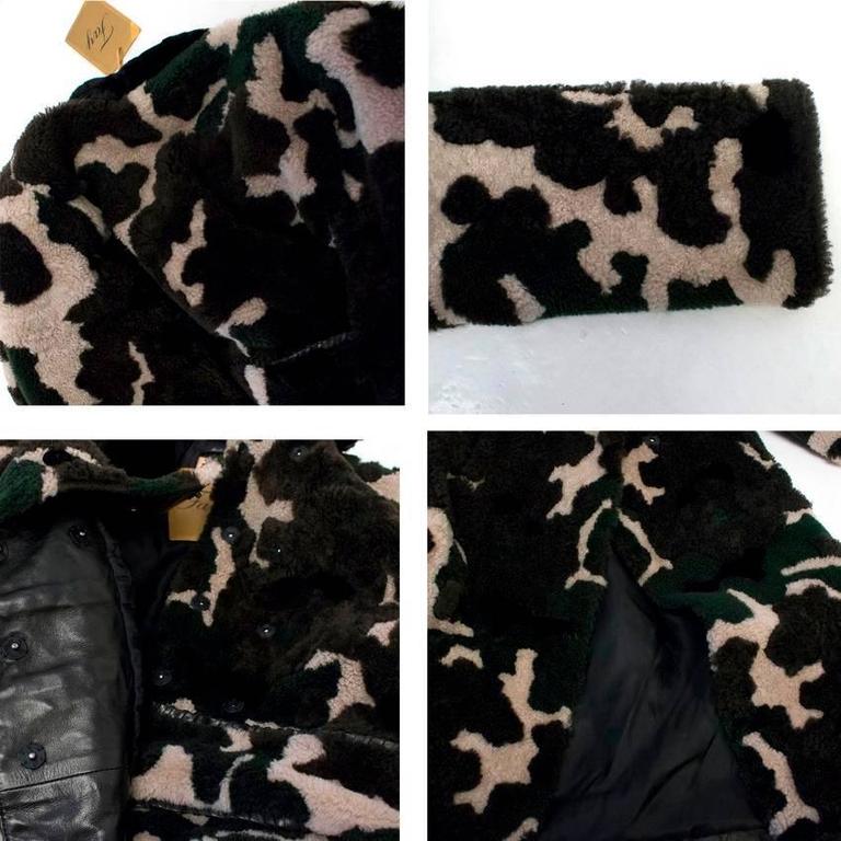 Fay Camouflage Coat with Mink and Rabbit Trimmings For Sale at 1stDibs