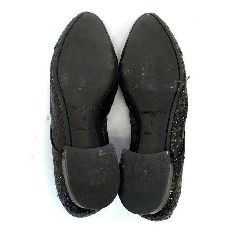 Louis Vuitton Black Glitter Dress Shoes For Sale at 1stDibs | louis ...