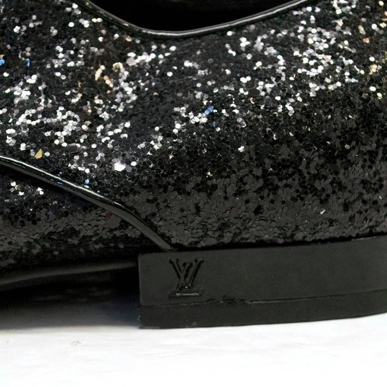 Glitter trainers Louis Vuitton Black size 38 EU in Glitter - 12015411