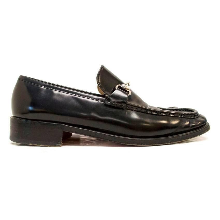 Gucci Black Leather Loafers In Excellent Condition For Sale In London, GB