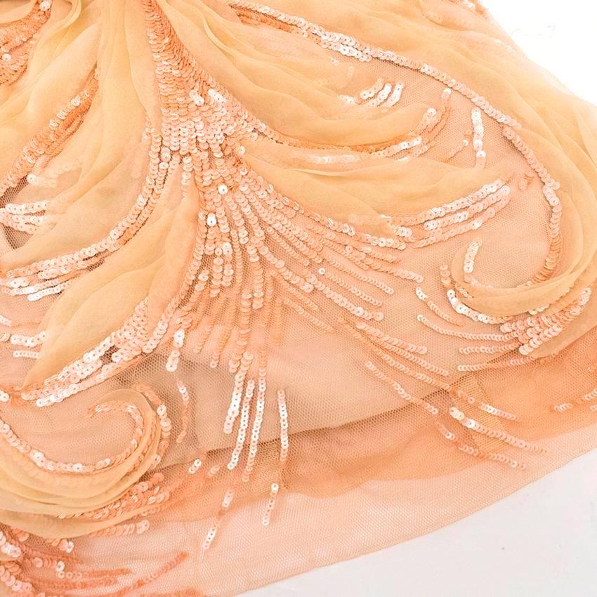 Roberto Cavalli Pink Sequin Strapless Dress 2