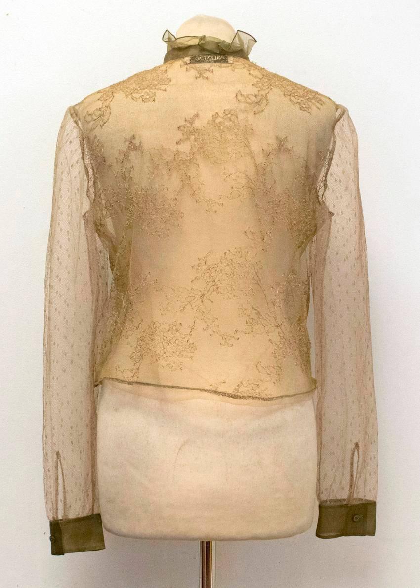 Valentino Delicate Lace Khaki Jacket  3