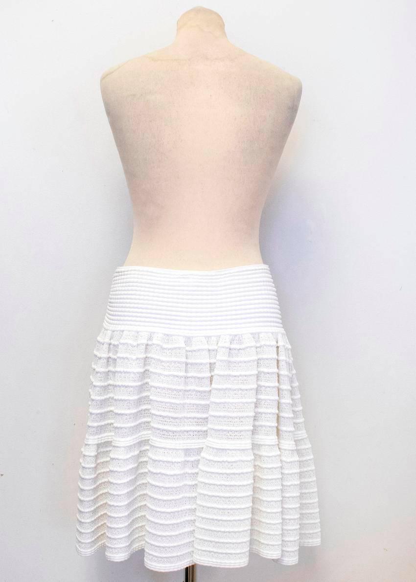 Alaia Cream Skater Skirt  For Sale 2