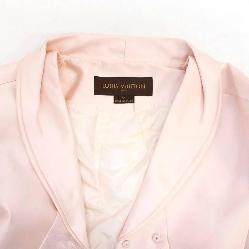 Louis Vuitton Cream Silk Lightweight Coat For Sale 3