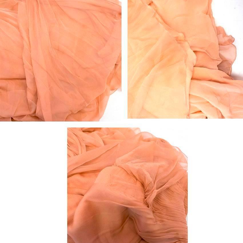 Atelier Versace Blush Ruched Gown  For Sale 1