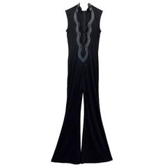 Escada Black Jumpsuit With Lace Up Front 12