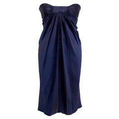  Amanda Wakeley Purple Silk Strapless Dress