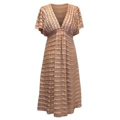 Temperley Mauve Ruffled Short Sleeve Dress 6