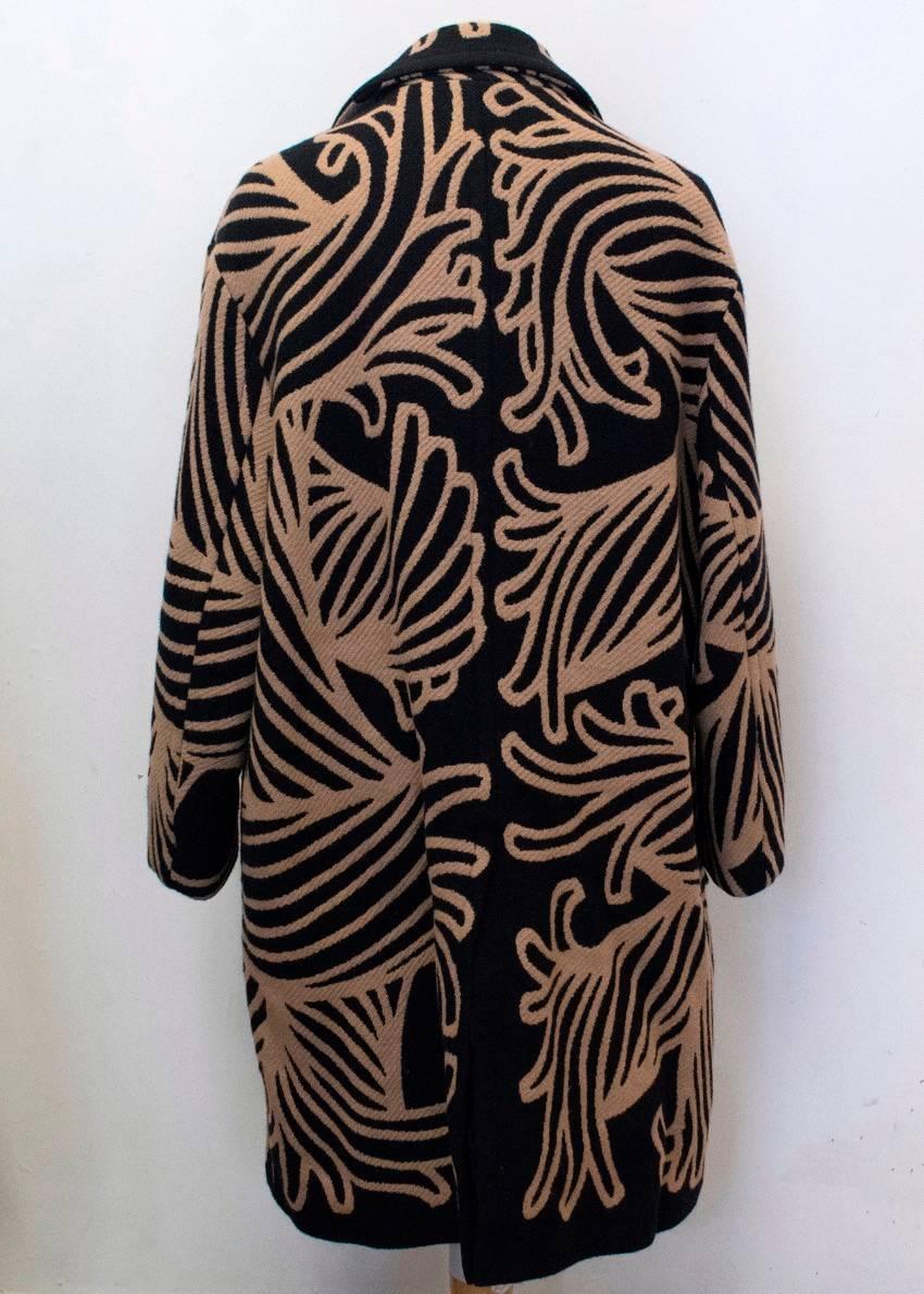  Louis Vuitton Black and Tan Printed Coat 4
