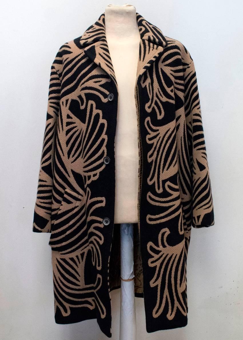 Louis Vuitton Black and Tan Printed Coat 5