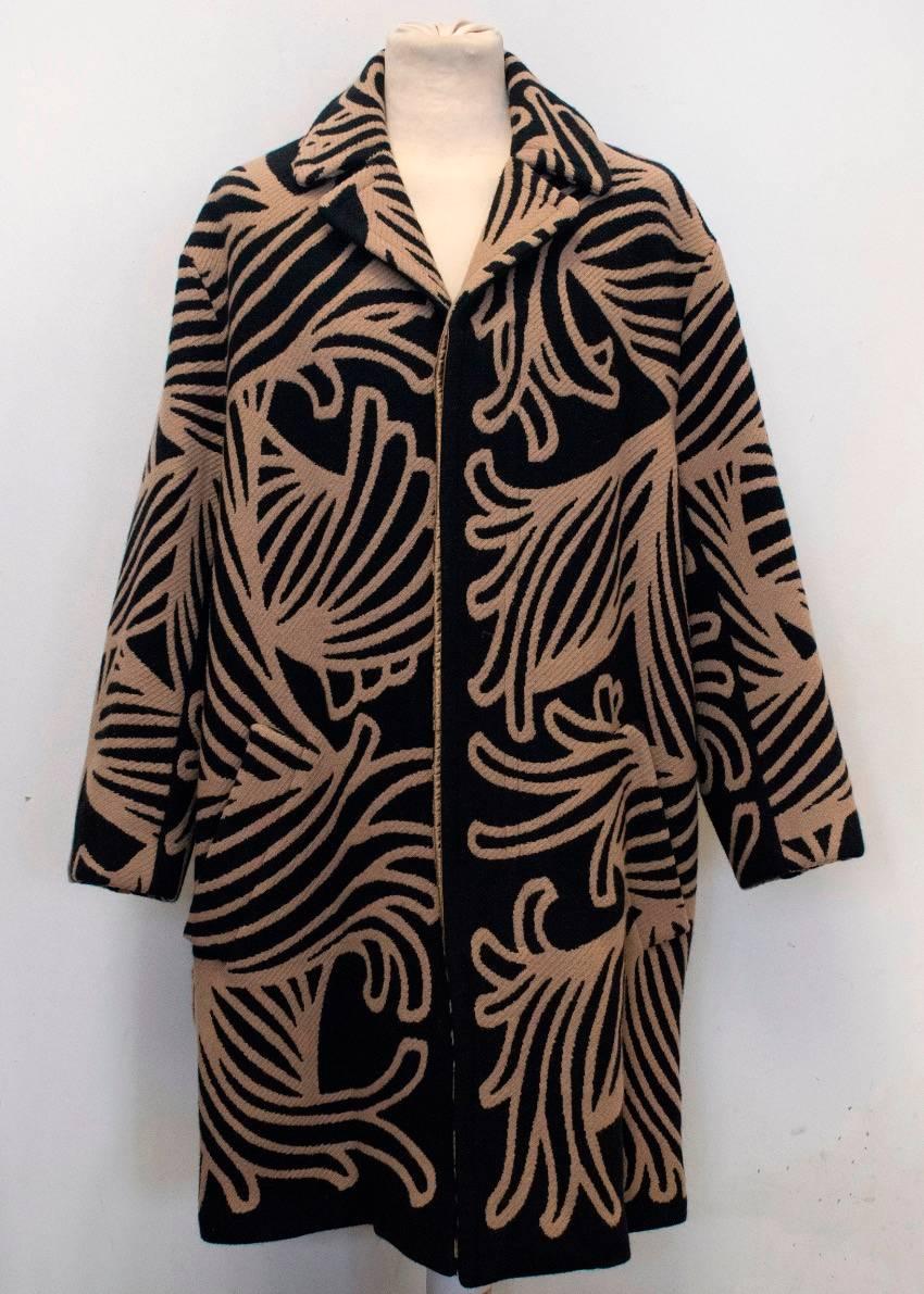  Louis Vuitton Black and Tan Printed Coat 3