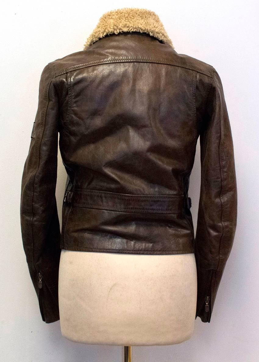 belstaff shearling leather jacket