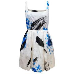  Christopher Kane Ivory Floral Patterned Dress