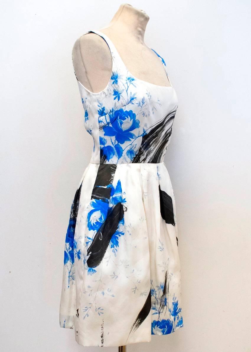  Christopher Kane Ivory Floral Patterned Dress For Sale 4