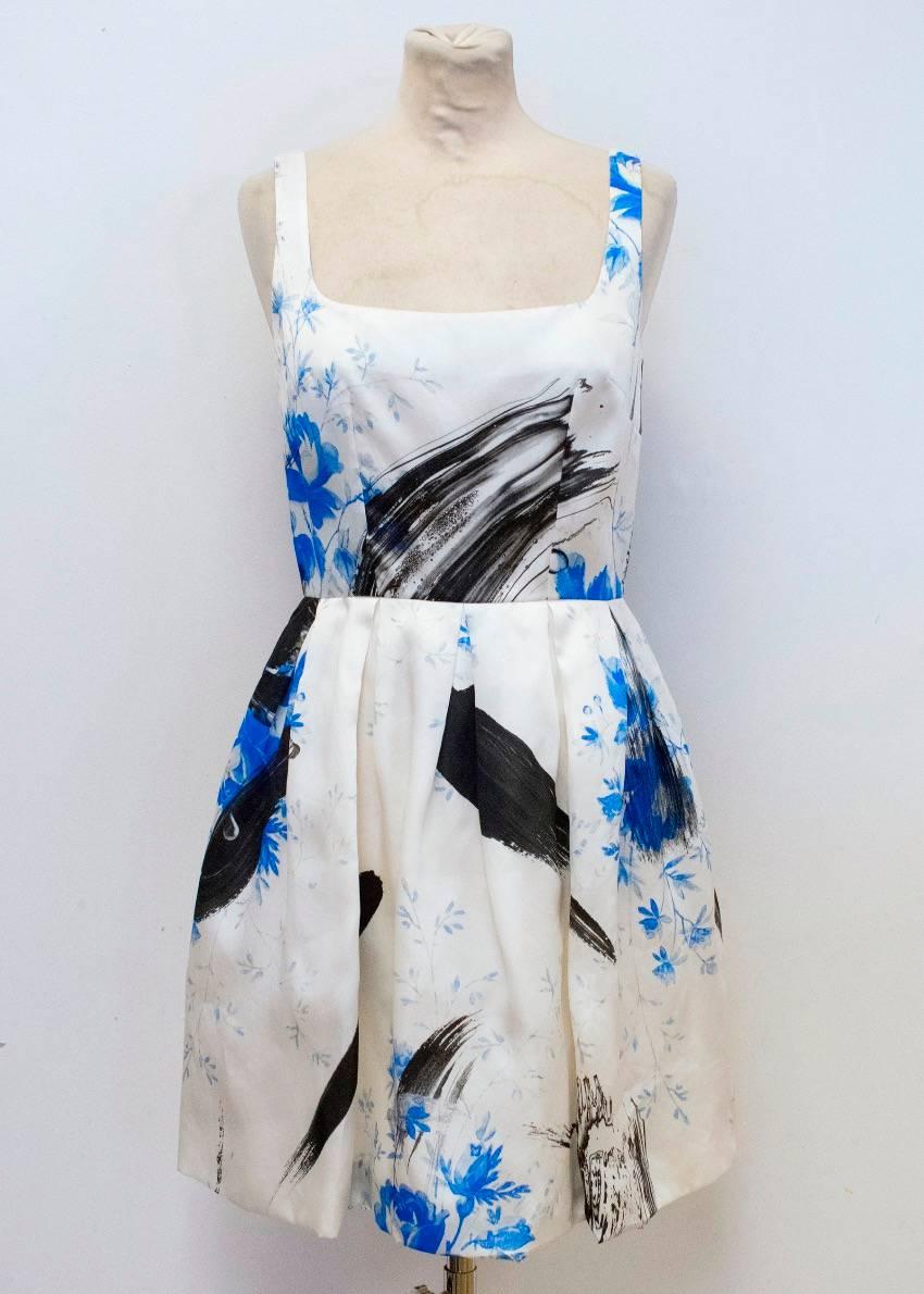  Christopher Kane Ivory Floral Patterned Dress For Sale 5