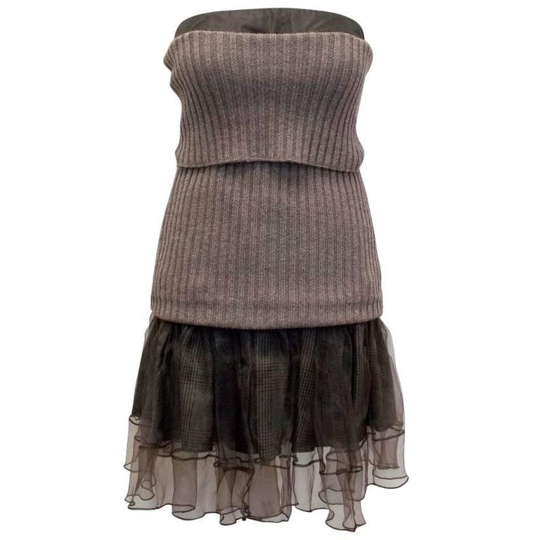 Louis Vuitton Sweater And Silk Dress For Sale at 1stdibs