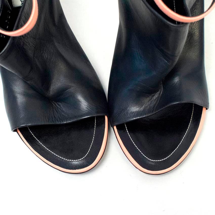  Balenciaga Spy Black Leather Sandals  For Sale 3