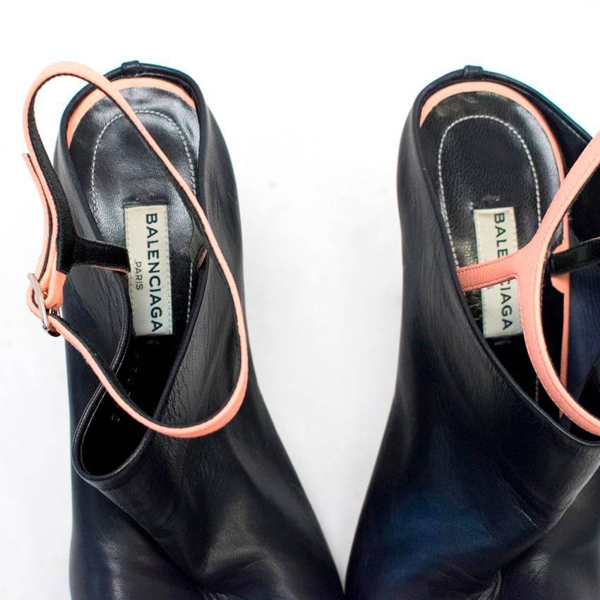  Balenciaga Spy Black Leather Sandals  For Sale 1