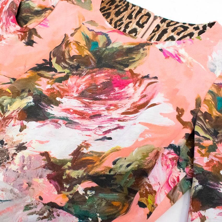  Dolce & Gabbana Pink Floral Mid Length Shift Dress For Sale 3