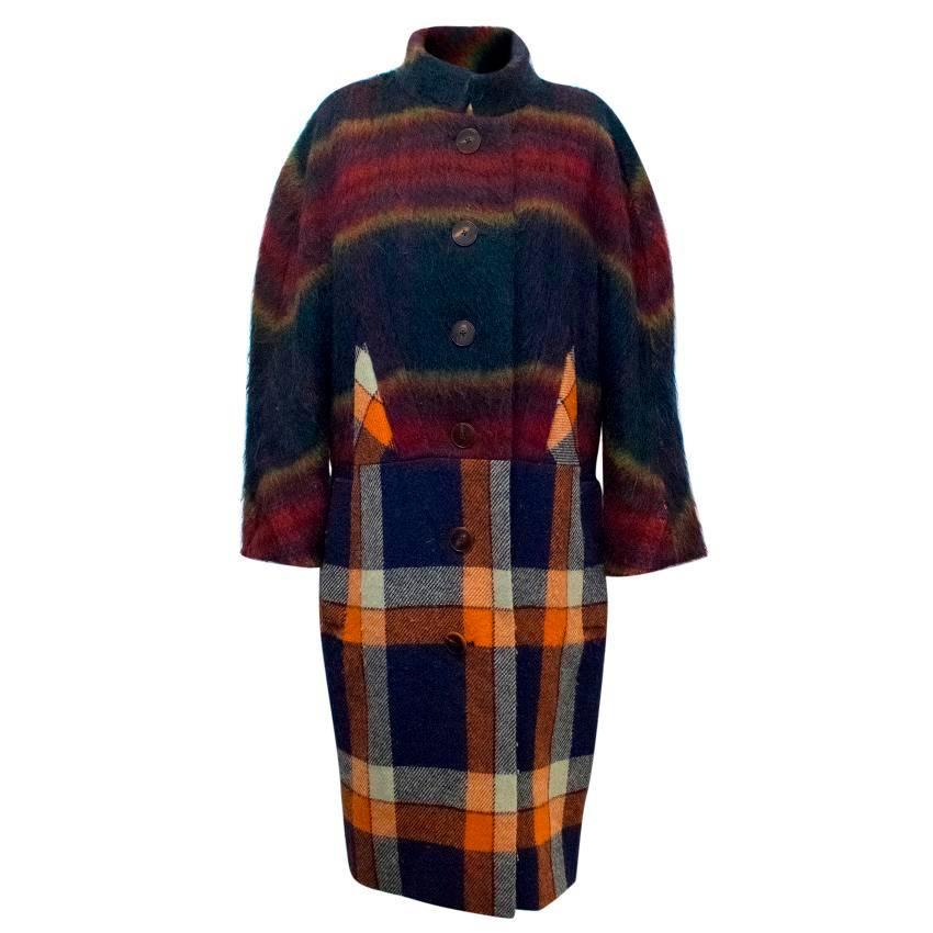 Vivienne Westwood Tarten Hand Woven Coat For Sale