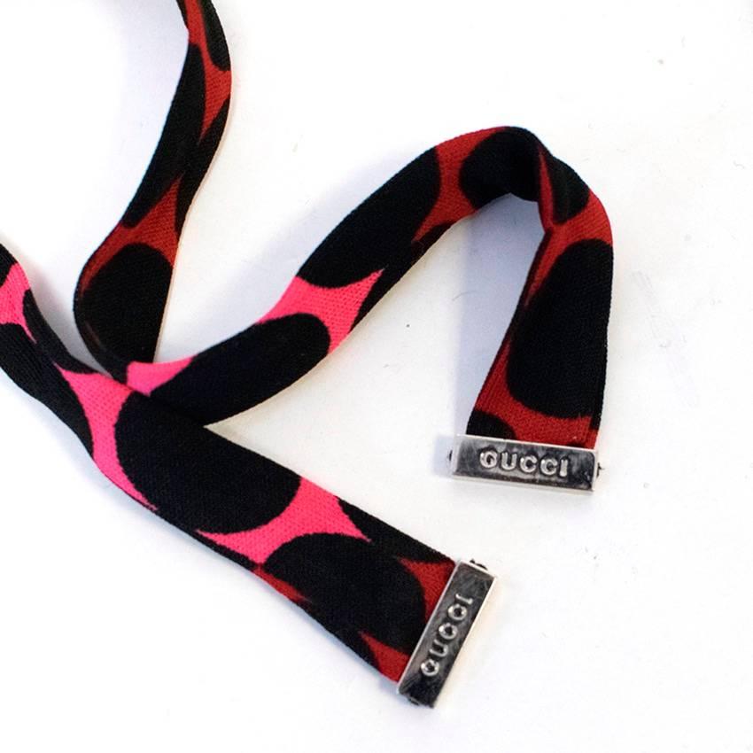 Black  Gucci Multicolour Geometric Patterned Wrap Dress For Sale
