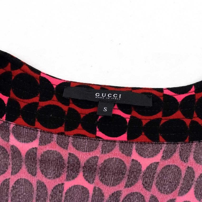 Women's  Gucci Multicolour Geometric Patterned Wrap Dress For Sale