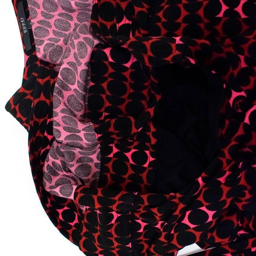  Gucci Multicolour Geometric Patterned Wrap Dress For Sale 1
