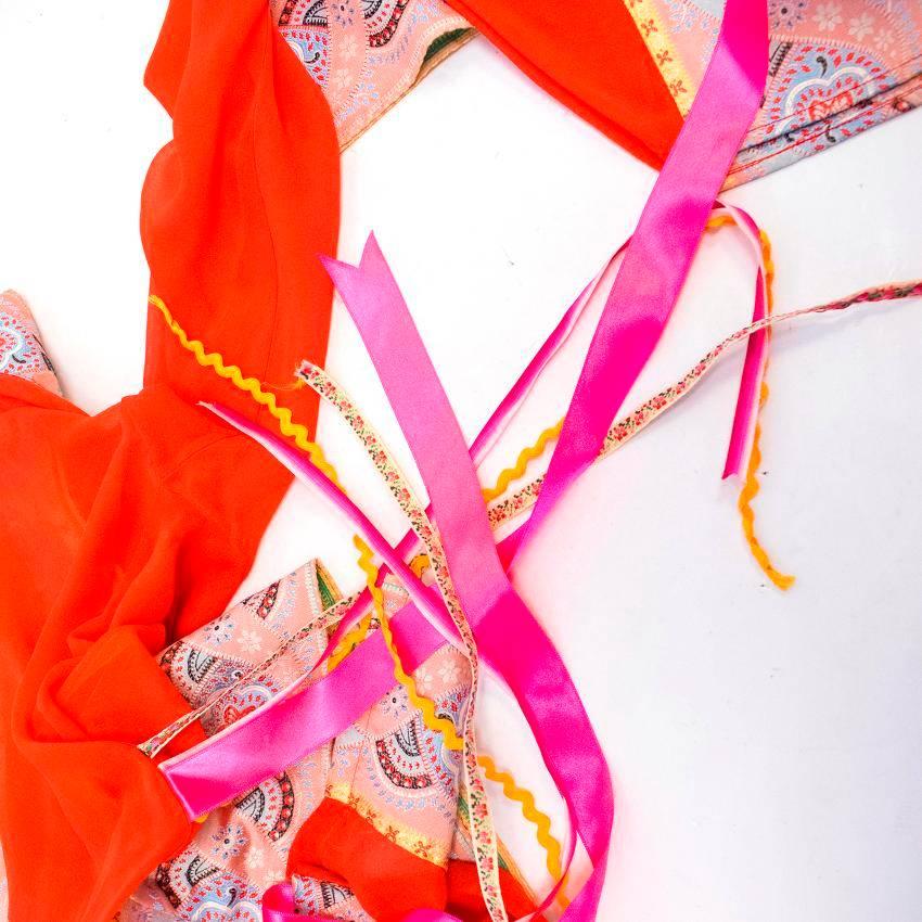 Red  Etro Orange Kimono Top  For Sale