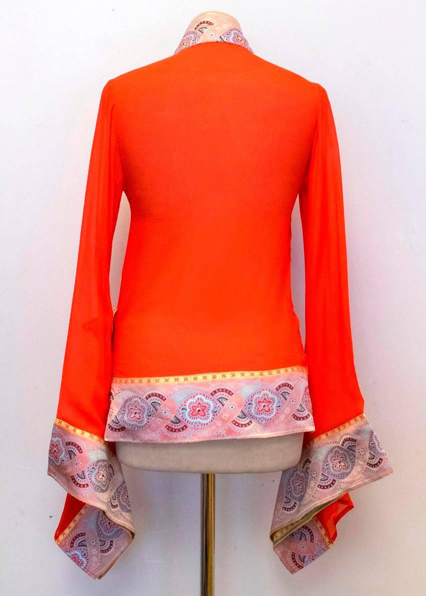  Etro Orange Kimono Top  For Sale 2